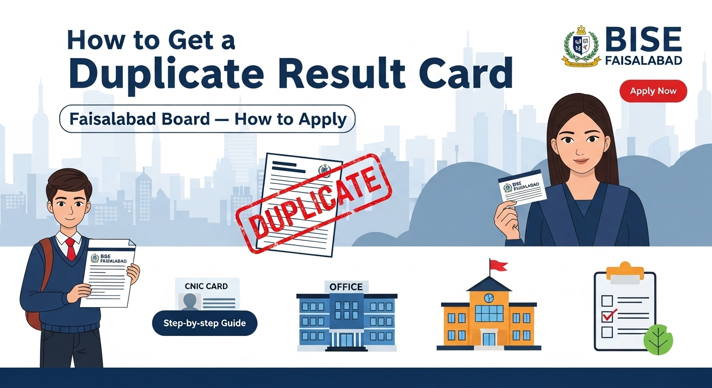 How to Get a Duplicate Result Card from Faisalabad Board