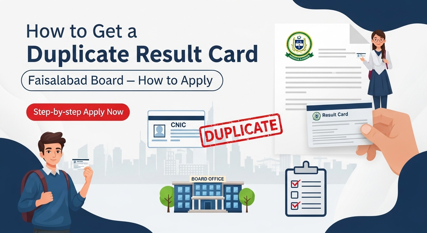How to Get a Duplicate Result Card from Faisalabad Board
