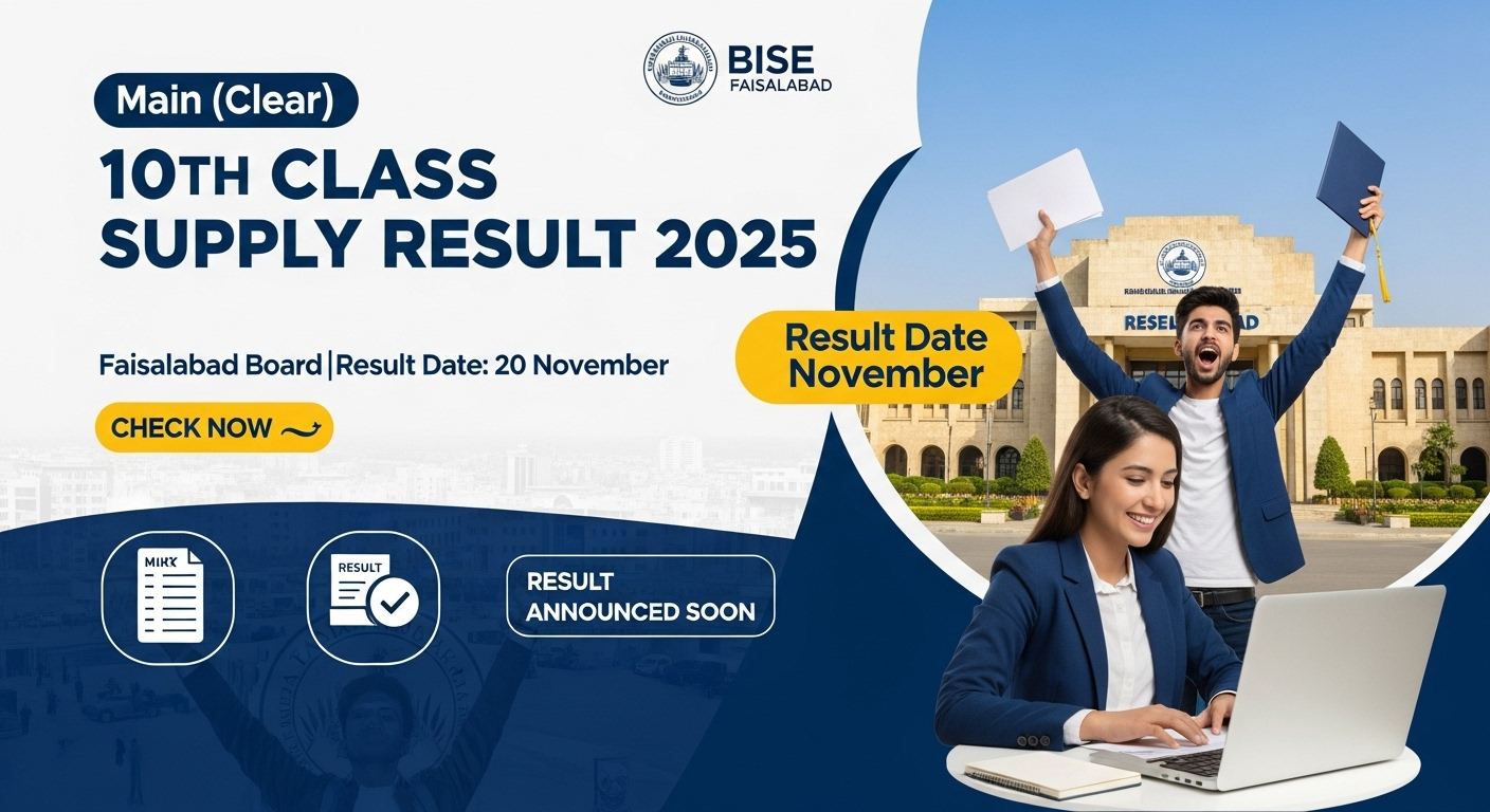 10th Class Supplementary Result 2025 Faisalabad Board