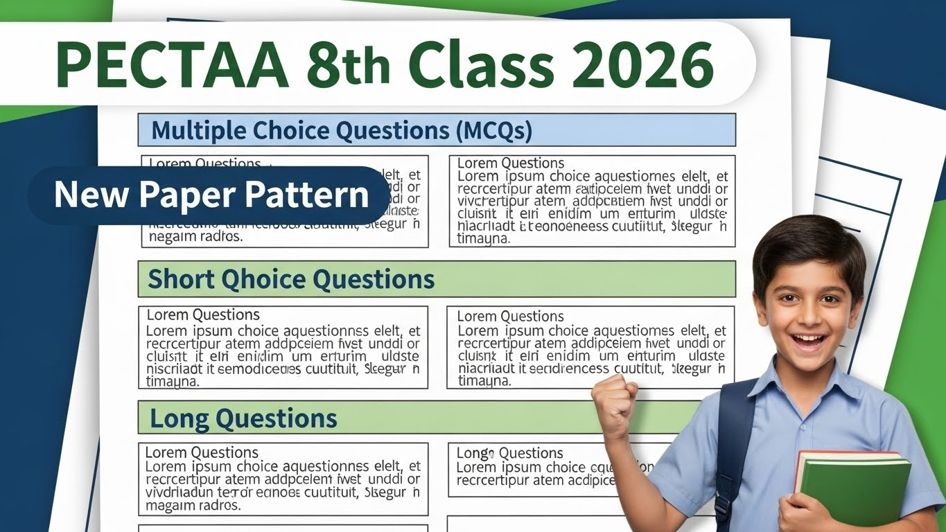 PECTAA Model Paper Pattern for 8th Class 2026